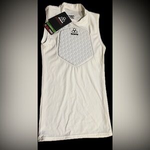 McDavid new Youth White HexPad Heart Protective Compression Shirt size youth L